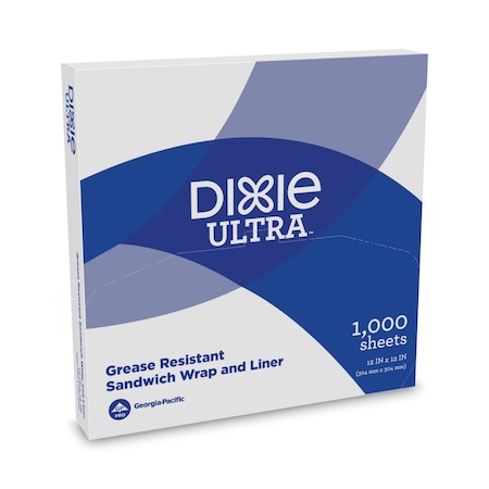 Dixie All-Purpose Food Wrap, Dry Wax Paper, 12 x 12, White, 1000PK GRC1212
